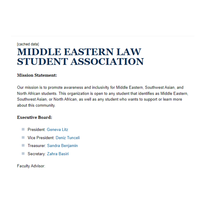Arab Organization in USA - Middle Eastern Law Student Association at Drexel Kline Law